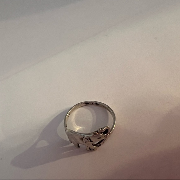Cute  dainty Sterling Silver elephant ring  trunk up! -  Good luck ring - Picture 3 of 4
